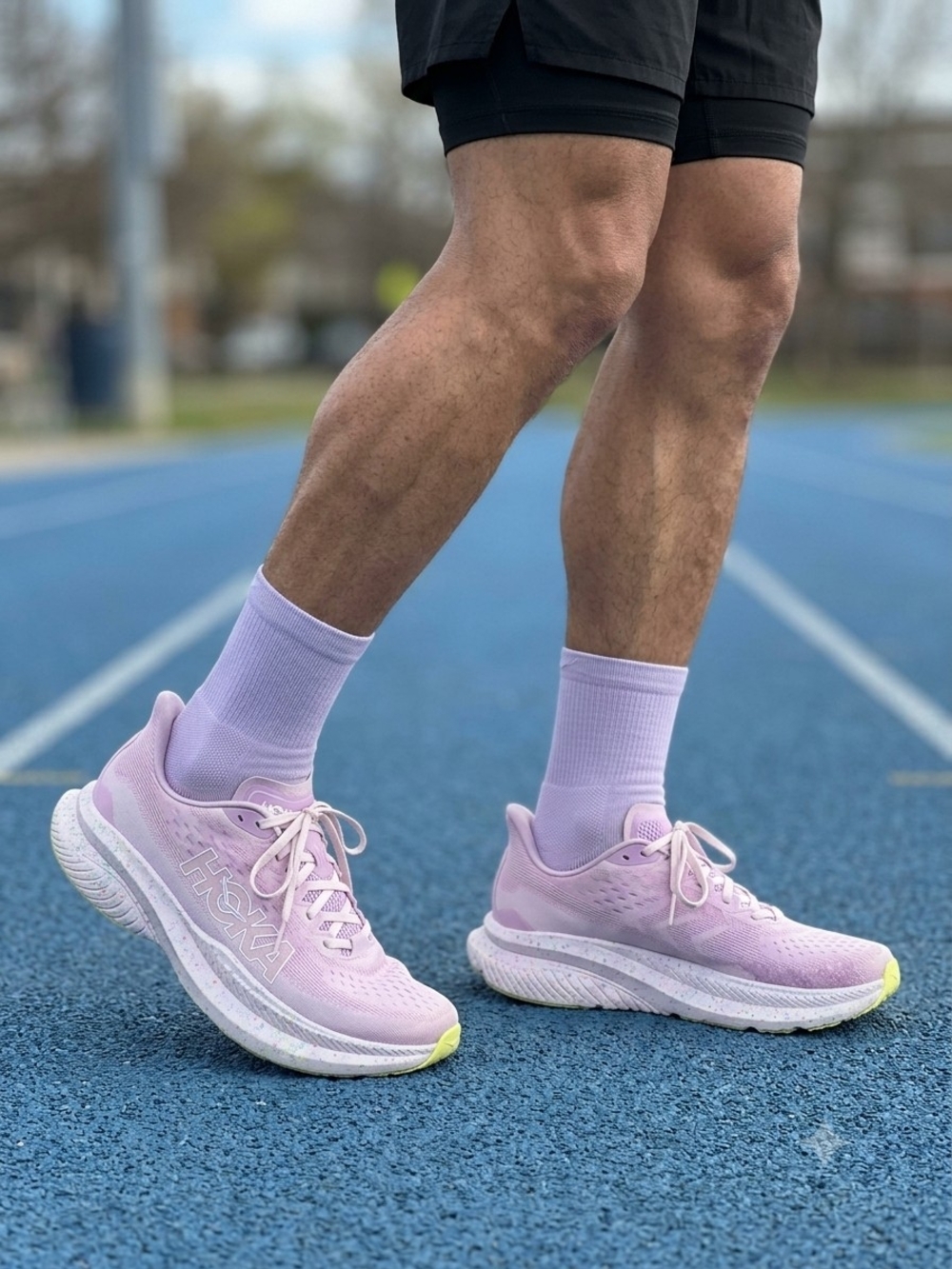 HOKA Mach 6 Running Shoes Men’s Size 12 D Pink Twilight Lemonade Pastel